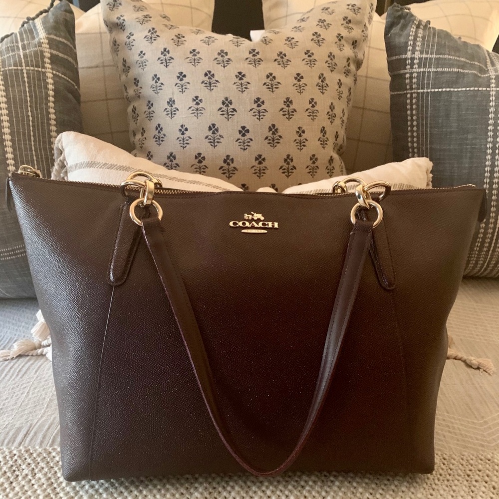 Coach Ava Tote in Oxblood